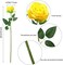 12 PCS Artificial Flowers Roses Silk Flowers Fake Long Stem Artificial (Yellow)